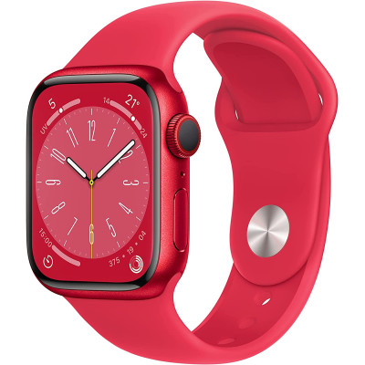 APPLE WATCH SERIES 8 GPS 41MM (PRODUCT)RED ALUMINIUM CASE WITH (PRODUCT)RED SPORT BAND - REGULAR