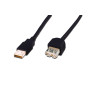 DIGITUS CAVO USB 2.0, A/A, M/F, COLORE NERO, 1,80MT