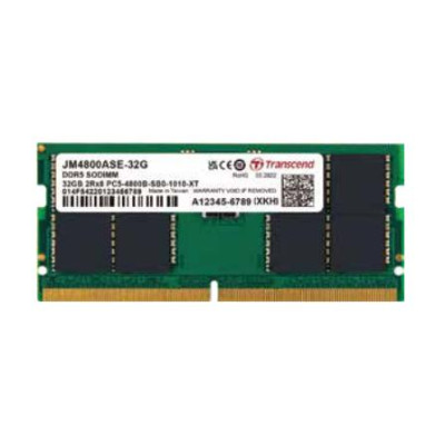 TRANSCEND RAM 16GB JM DDR5 4800 SO-DIMM 1Rx8 2Gx8 CL40 1.1V