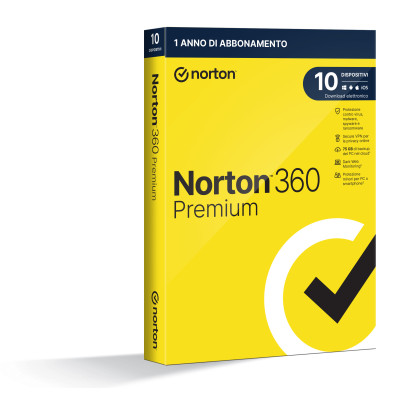 NORTON 360 PREMIUM 75GB IT 1 USER 10 DEVICE 1Y VECCHIO CODICE 21397805