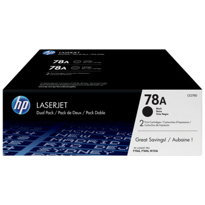 HP Confezione da 2 cartucce originali di Toner nero LaserJet 78A