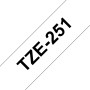 Brother TZE251 nastro per etichettatrice Nero su bianco TZe