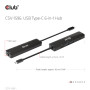 CLUB3D CSV-1596 replicatore di porte e docking station per laptop USB 3.2 Gen 1 (3.1 Gen 1) Type-C Nero